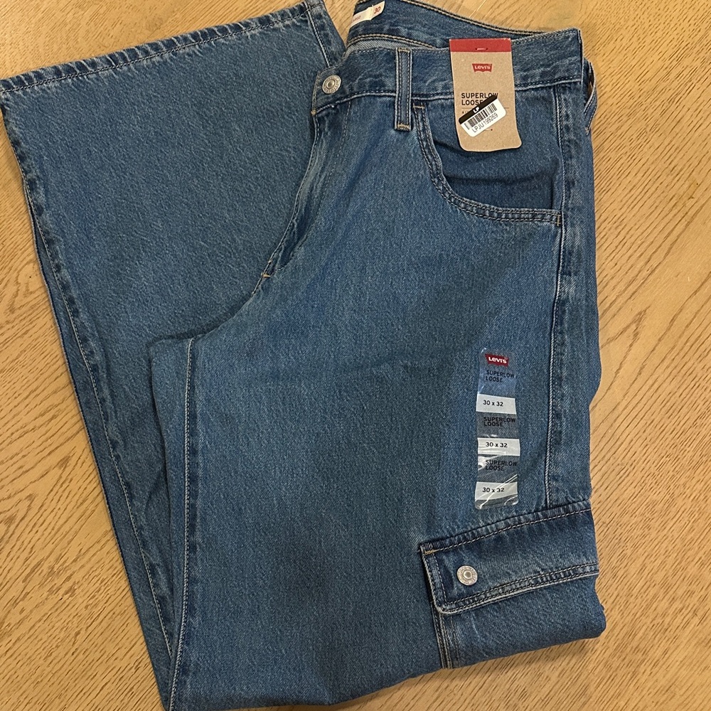 Levi's super low loose jeans- - all overblue 30 NWT - Picture 4 of 7